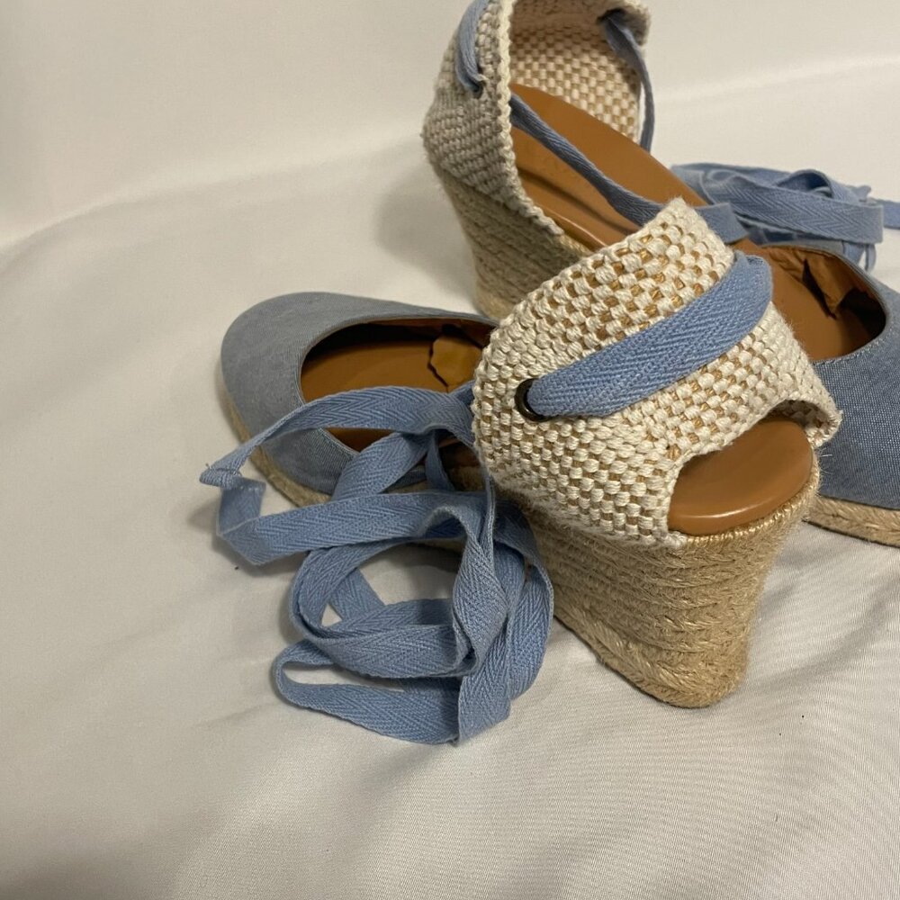 J. Crew Chambray Espadrilles Size 6 - Picture 8 of 10